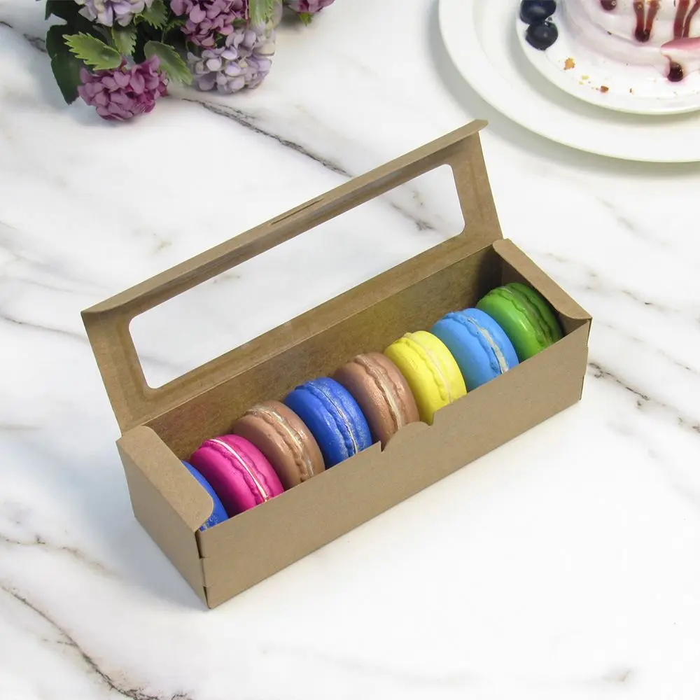 Scatole Biscotti 10 Pezzi - Cartone Con Finestra, 32.5x25x9cm Per Macarons E Torte - Foto 3