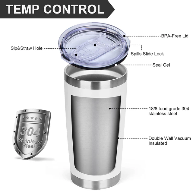 BPA Free Stainless Steel Insulated Travel Mugs