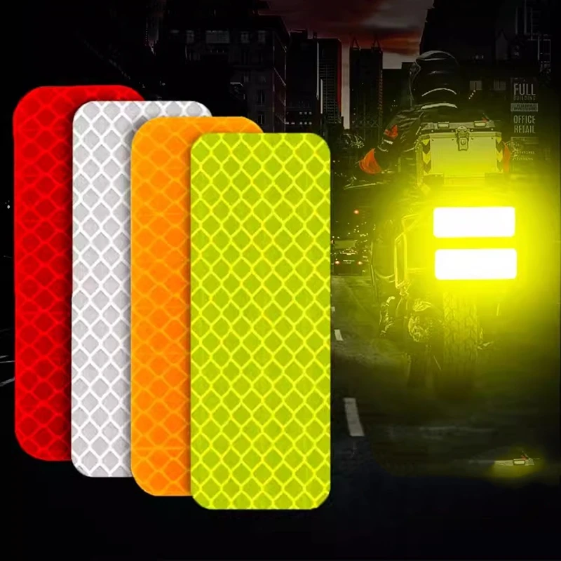 10pcs Safety Warning Reflective Stickers Secure Reflective Car Bumper Stickers Arrow Sticker fluorescent stickers