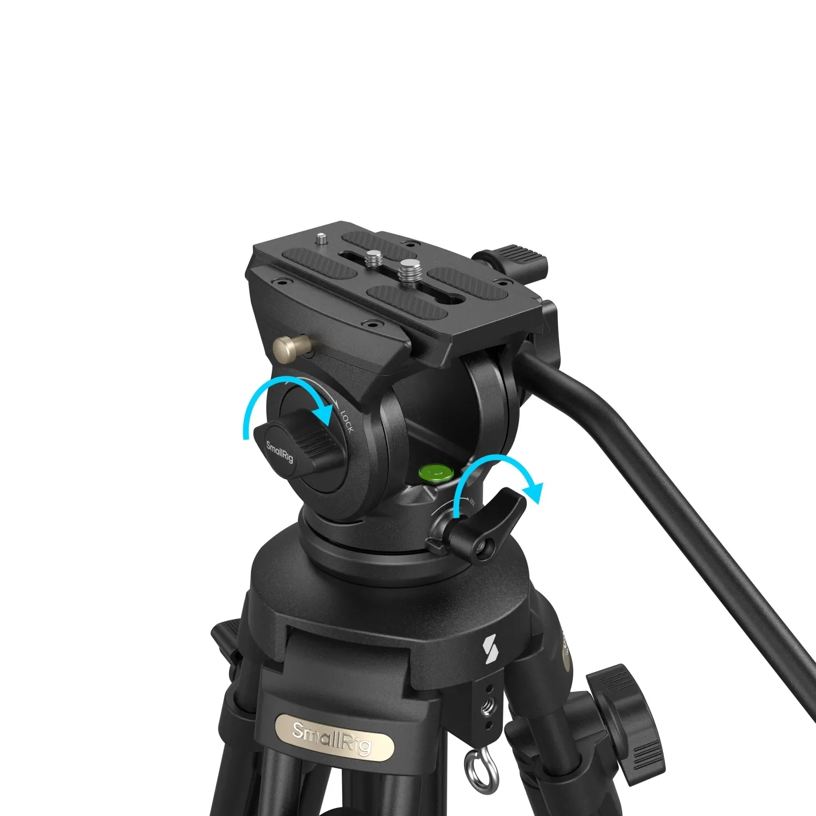 SMALLRIG CT-180 71 Video Statief Monopod met Vloeistofkop, Professioneel Aluminium Camera Statief, Verstelbare Hoogte van 16,5 tot 71, 360 Panorama voor Reizen, Video's, Livestreaming - 3760B