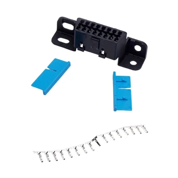 16pin Female Angles Obd2 Connector Wire Sockets Plug Adapter Diagnostic Tools Easy Fault Detection Quick Troubleshooting 1