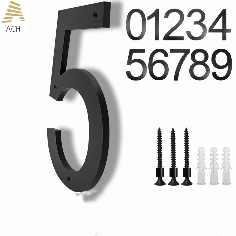 30cm House Number Outdoor Floating Sign Modern Door Numbers Building Signage Huisnummer Numeros Casa Address street sign house number signs door signs house numbers number plate