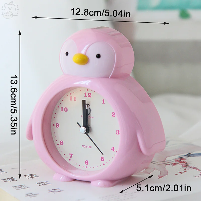 Little Penguin Student Cartoon Alarm Clock Children's Bedroom Lazy Little Alarm Clock 6