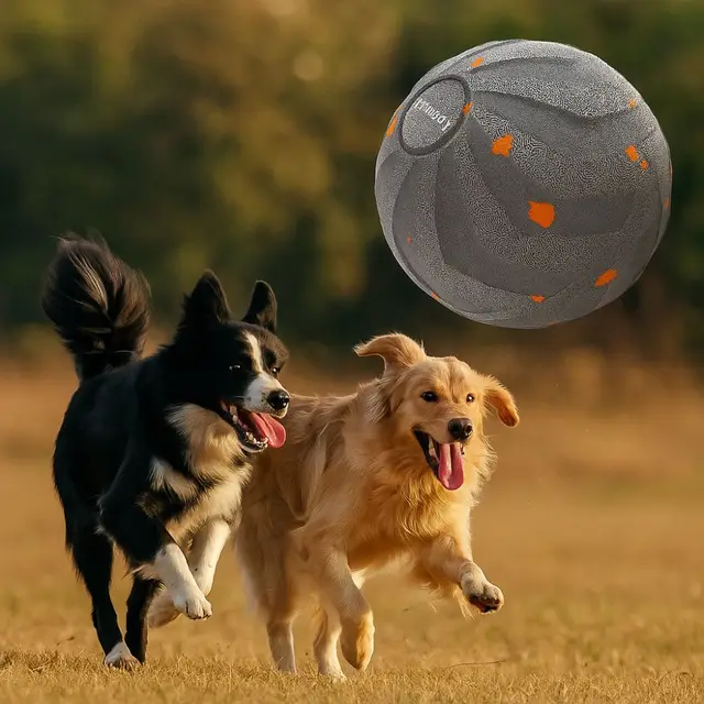 Bite Resistant Smart Dog Toy Ball USB Rechargeable Wear Resistant Dog Bouncing Ball Durable with Light Automatic Moving Ball Toy 5