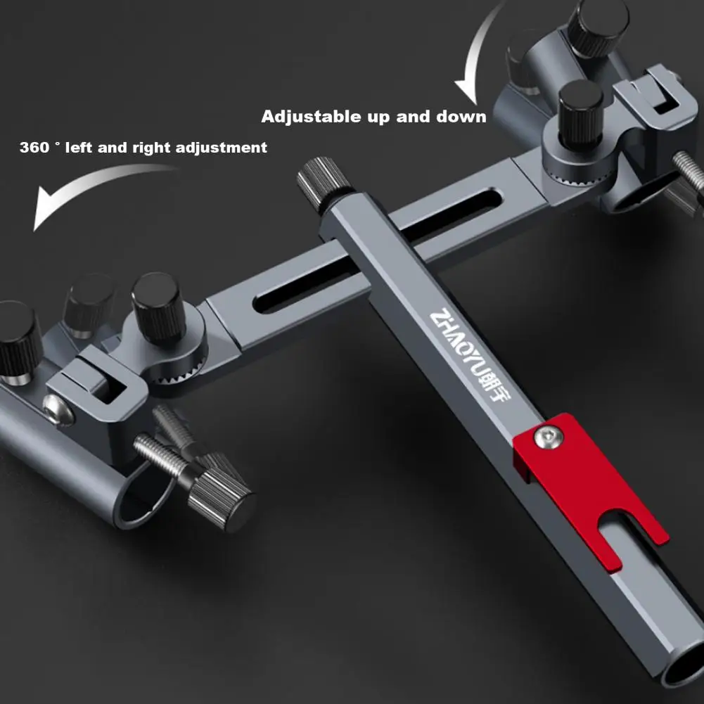 Heavy Duty Fishing Rod Holder 360 Degrees Adjustable Double Fishing Rod Holder Heavy Duty Aluminum Magnesium Alloy for Outdoor