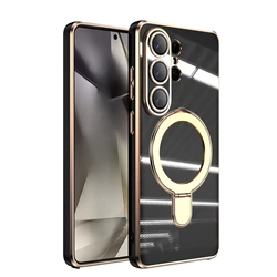 Shockproof Magnetic Holder Case with Kickstand and Dual - Layer Protection - Galaxy S26 Plus (Black)