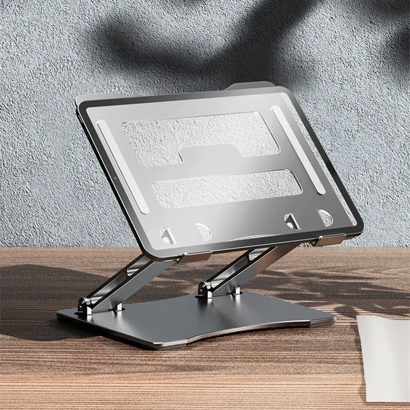 

Portable Aluminum Alloy Adjustable Laptop Stand Folding for Notebook MacBook Computer Bracket Lifting Cooling Holder Non-slip