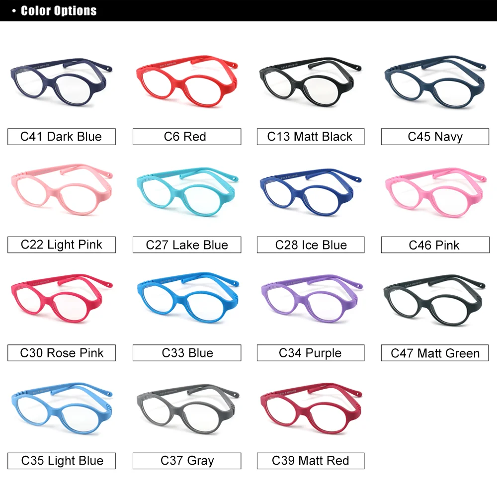 Eyeglasses Frames Eyewear Frames Flexible Unbreakable Kids Eyeglasses Frames 1-3Y