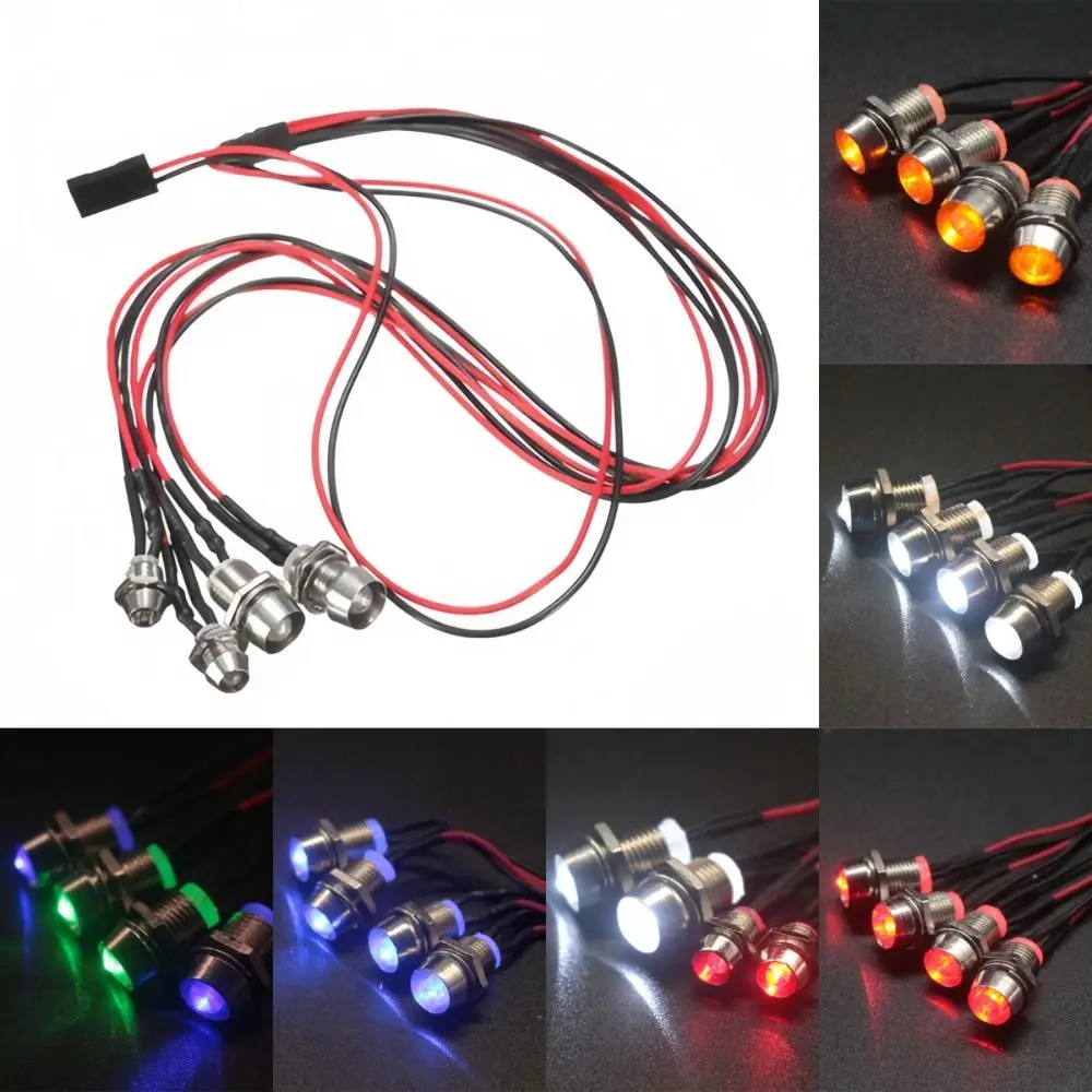 Durable 1/8 1/10 1/12 RC LED Light Kit Drift Car Crawler Headlamps Easy to Install Taillight for HSP HPI MN99 MN90 Wltoys