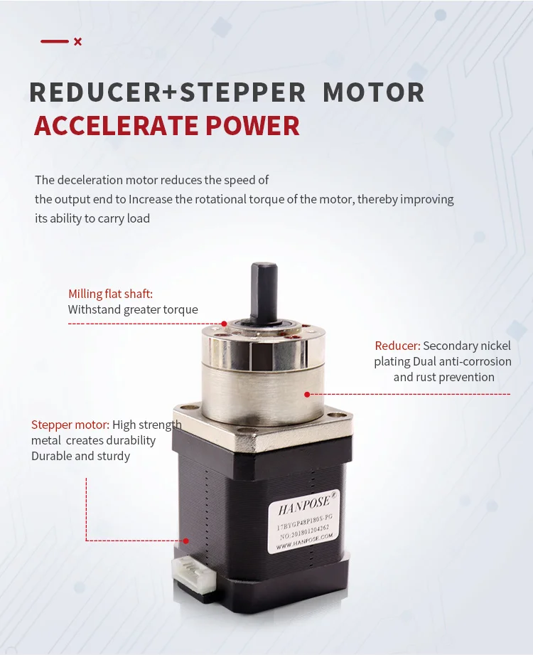 Schrittmotor Nema 17 Planetengetriebe mit allen Übersetzungsverhältnissen 17HS4401S 6401S 8401S Motor für 3D-Drucker Nema17 Getriebe – Detail 3