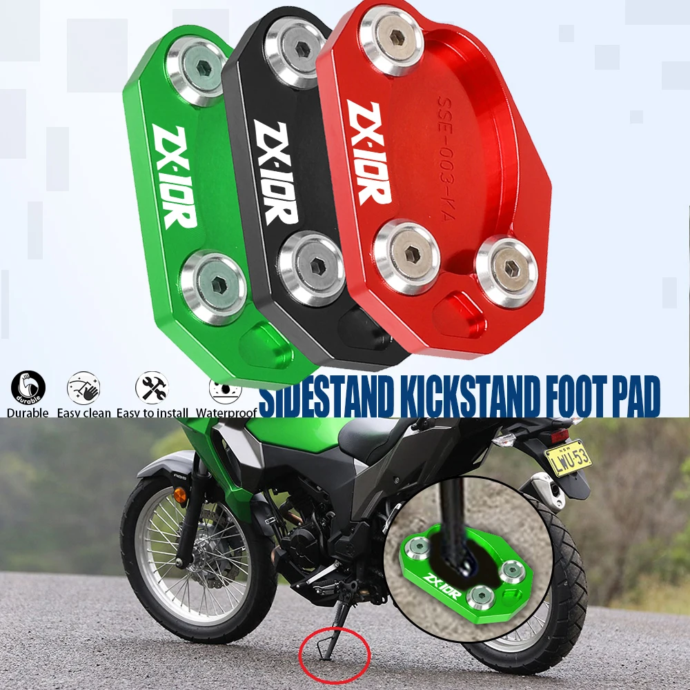 

2021 2022 2023 NINJA ZX-10R Motorcycle Side Stand Enlarger Sled Sidestand Kickstand Foot Pad For Kawasaki Ninja ZX10R 2008-2020