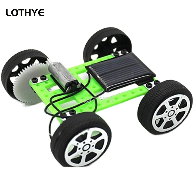 Solar Car Kit Mini DIY Solar Toy Car Powered Car Kit Children's Educational Gadgets Hobby Fun Children's Toy Robot Kit Gift