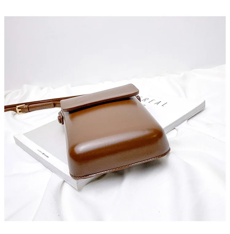 Mini PU Leather Crossbody Bag - Womens Solid Designer Shoulder Purse
