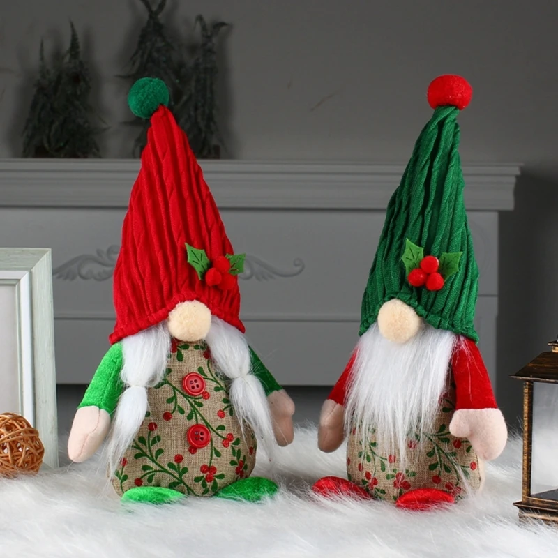 

A0KC 2Pcs Standing Cherry Gnomes Cute Art Crafts Household Decoration for Sofa Tabletop Party Background Decorative Ornaments