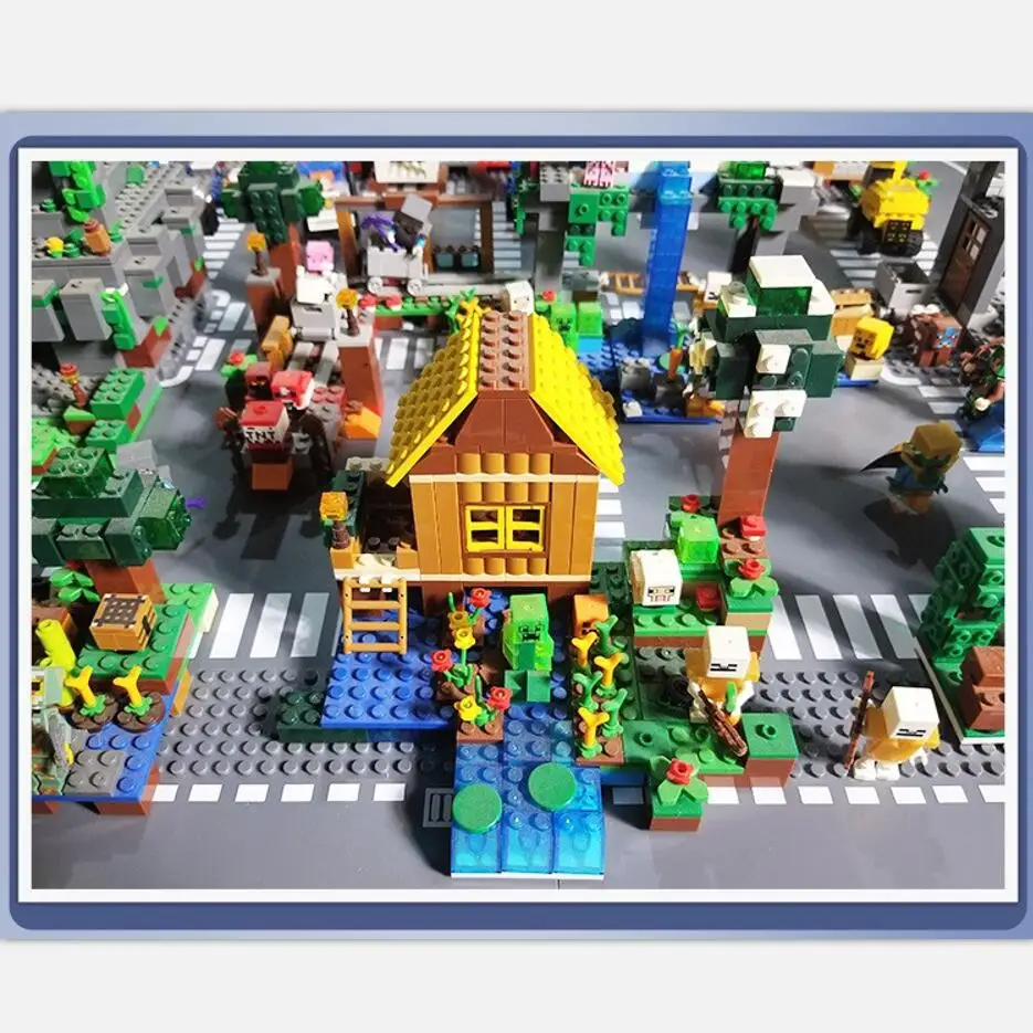 Bausteine Zubehör Boden 25.5*25,5 cm Stadt Straßen Straße Kompatibel Lego Kleine Partikel DIY kinder Spielzeug Kreative – Detail 11