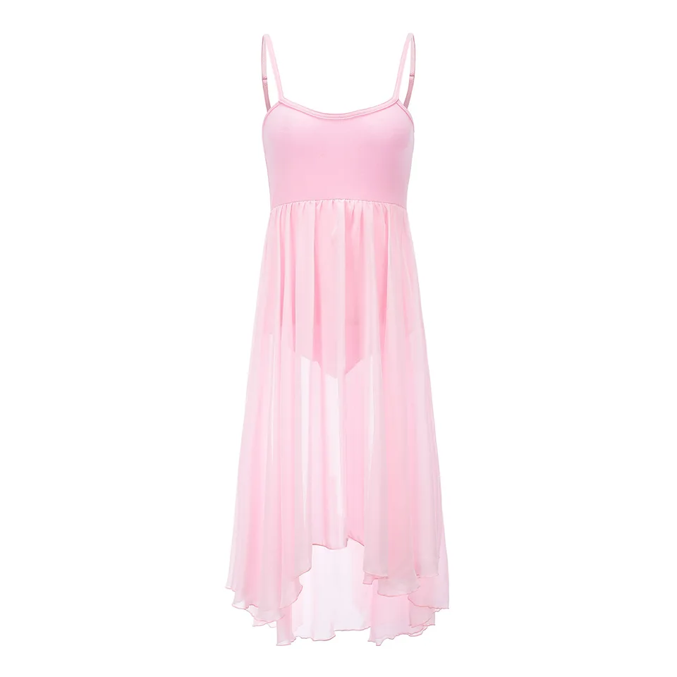 Women Ballet Dress Spaghetti Strap One Piece Suspender Dress Gauze Mesh  Adult Dance Suit Camisole Dancewear Costume Sleeveless - AliExpress  200000532