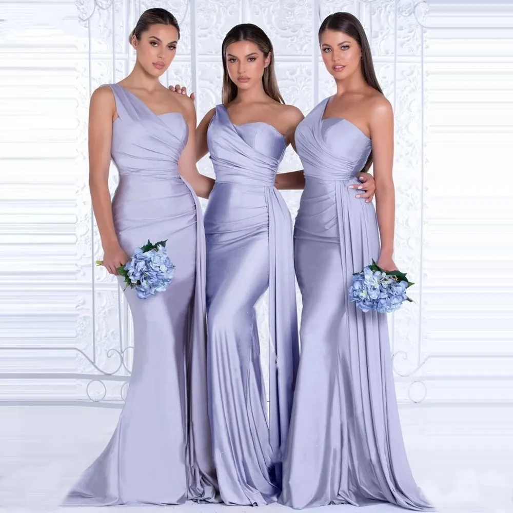 2022 Mermaid Dress Bridesmaid Dresses One Shoulder Dresses for Women