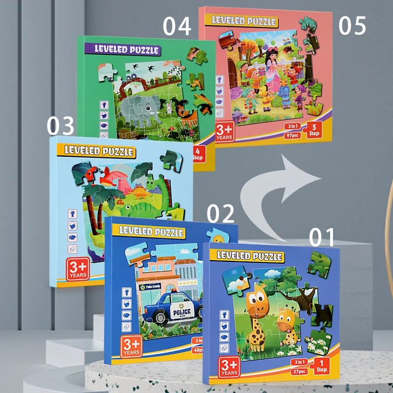 Children's Magnetic Advanced Puzzle 3-6 Year Old Baby Kindergarten Early Education Enlightenment Cartoon Magnetic Puzzle Toy 2