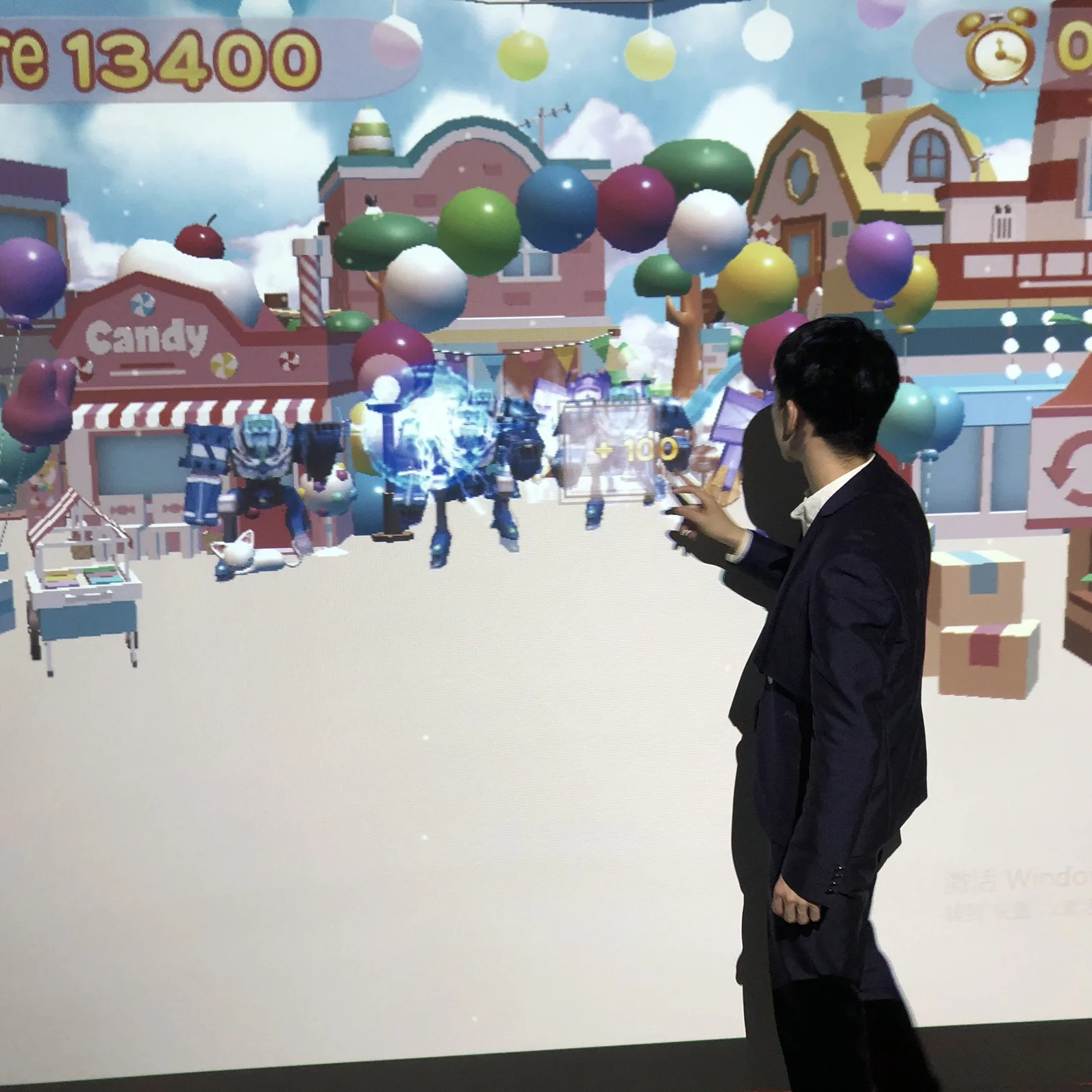 Football Game Interactive Floor Wall Projector Projection System for Kids Play, Advertising Display