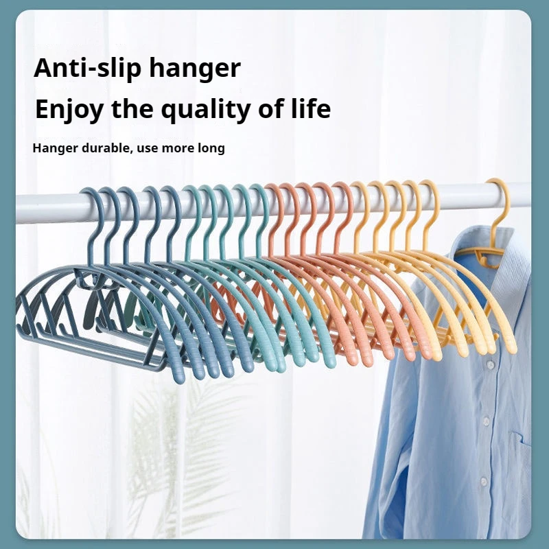 Clothes Hangers Plastic Non-slip Seamless Hangers Traceless Semicircle Coat Drying Windproof Clothes Racks clothes hanger clothes rack