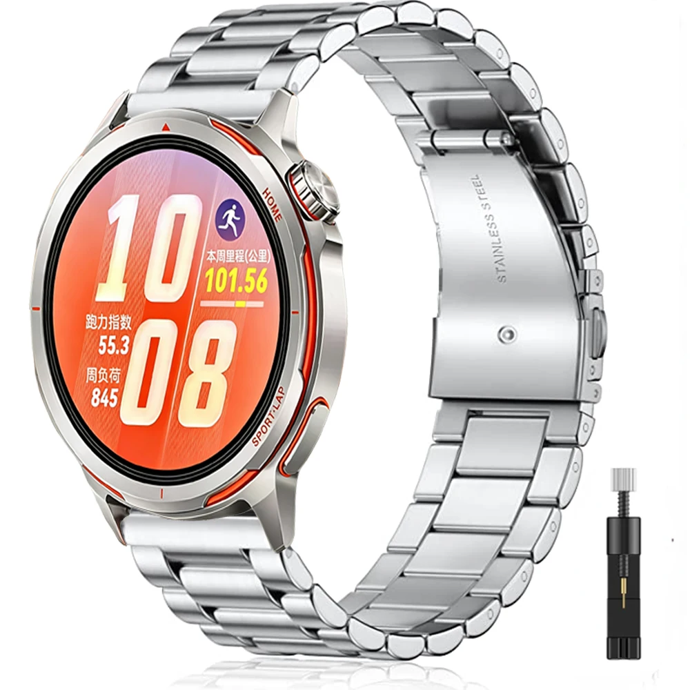Sleek Metal Watch Bracelet Strap - 22/20mm Premium Design