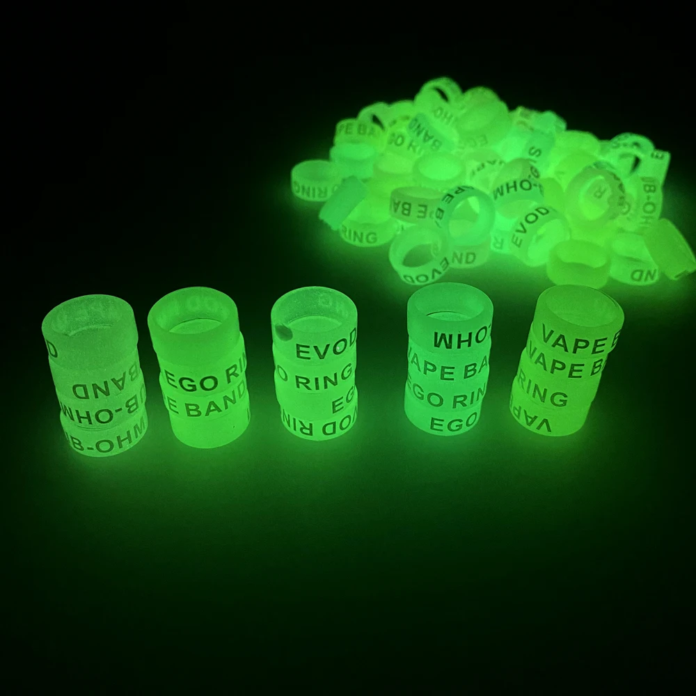 13mm Luminous ring Rod rod anti-skid ring slingshot handle silicone ring stop rod ring rubber anti-skid ring O-ring fishing rod