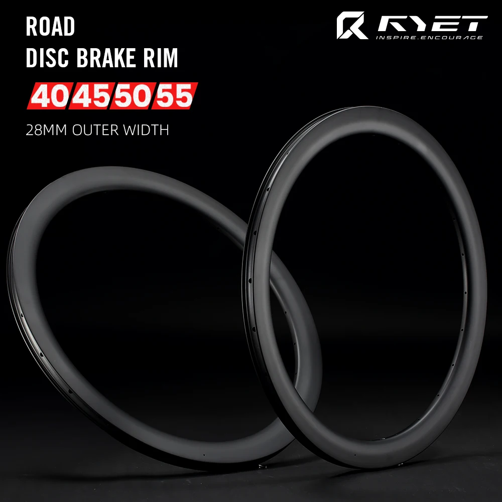 Ryet ディスク用カーボンホイール40mm 前後➕コンチウルスポ25c✖️2本 RYET 700C Carbon Road Rim Disc Brake 40mm 45mm Depth 28MM