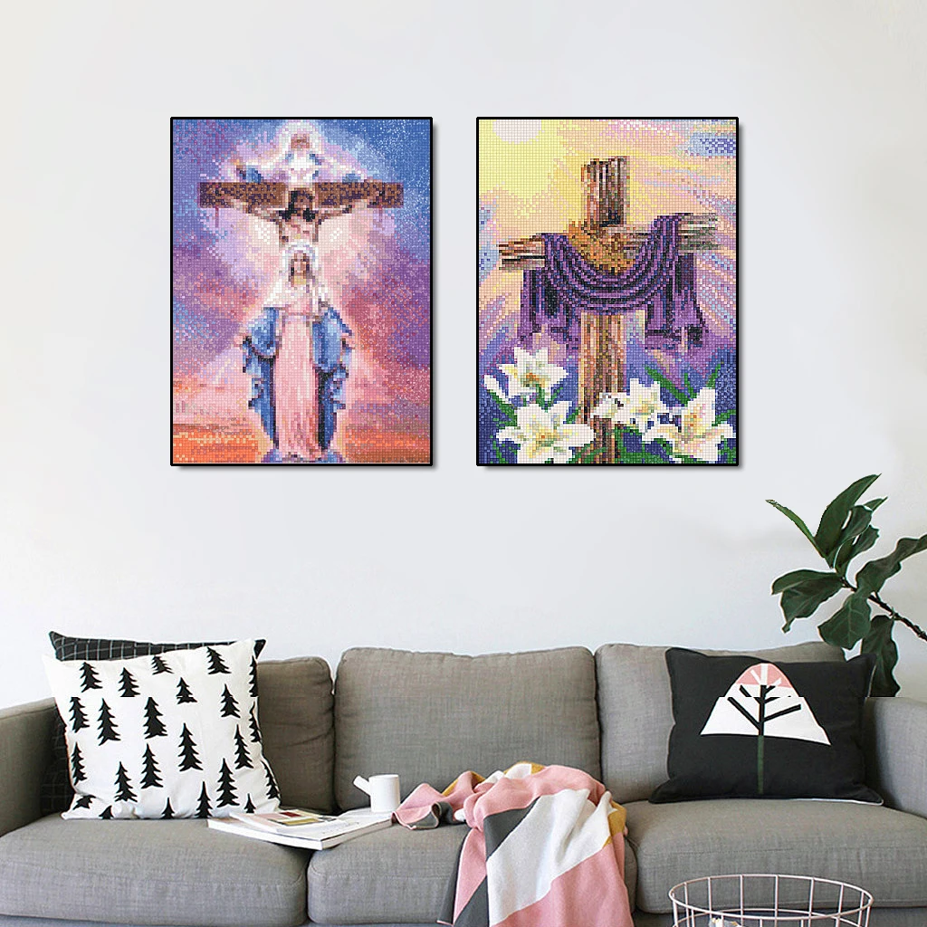 5D Diamond Painting Religious Madonna Jesus Diamond Embroidery Mosaic DIY Full Round Cross Stitch Rhineons Home Decor Promotion diamond painting
