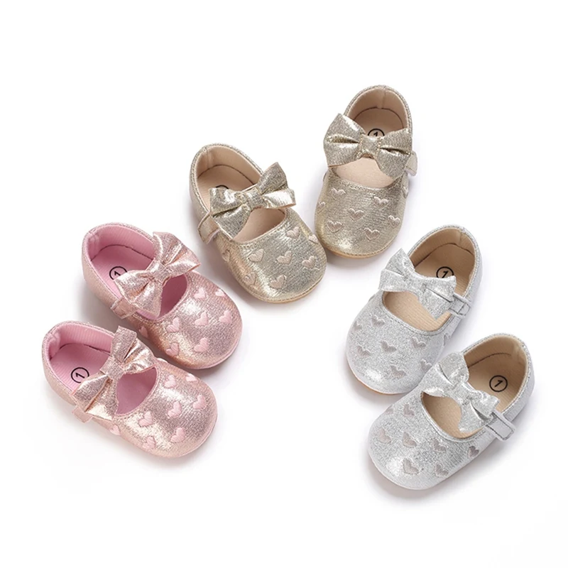 Baby Shoes Children Flats Newborn Baby Girls Soft Sole Flat Shoes First Walkers Toddler Princess Footwear 0-18M