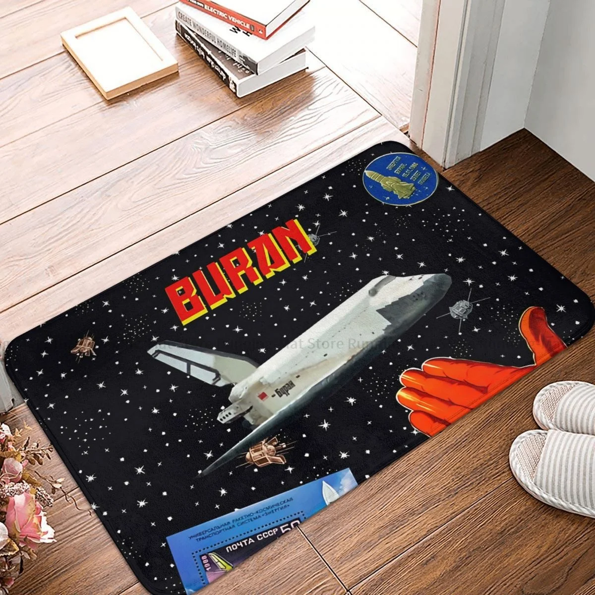 Tappetino Antiscivolo Tappetino Da Soggiorno Gagarin Space Art Buran Shuttle Tappeto Da Corridoio Tappeto Di Benvenuto Decorazioni Per Interni