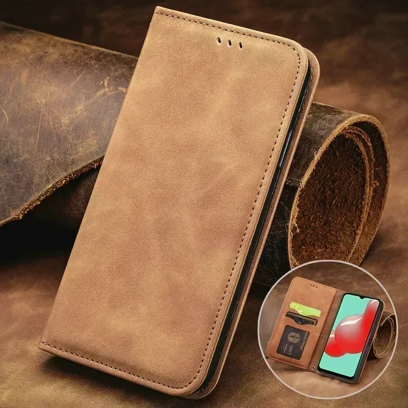 Luxury Leather Wallet Flip Case - Smooth, Elegant, Multi-Functional Cover