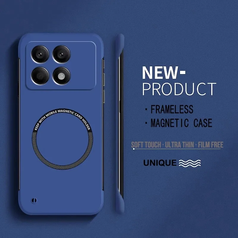Sleek Matte Magnetic Frameless Phone Case - Ultra Thin Hard PC Solid Cover