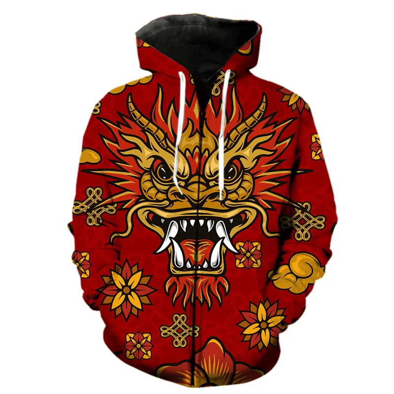 

Retro 3D Printed Orient Cobra Dragon Zipper Hoodie Men Fashion Long Sleeve Tops Sweatshirt Cool Streetwear Harajuku Hoodies