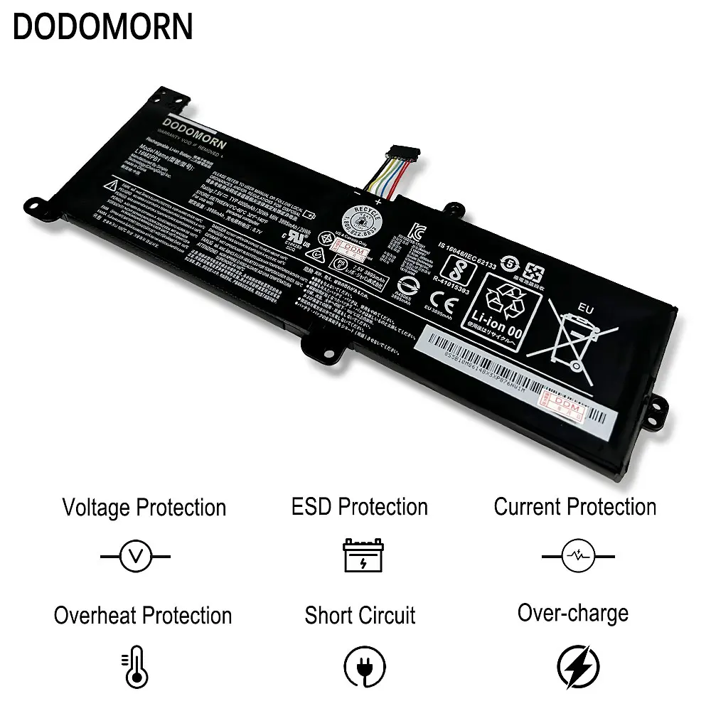Dodomorn-bateria do Portátil para Lenovo Ideapad 320 S145 520 130 V320 v1 L17l2pf1 L17m2pb7 L16s2pb2 L16m2pb3 L16c2pb1 L16m2pb1 - Imagem 3