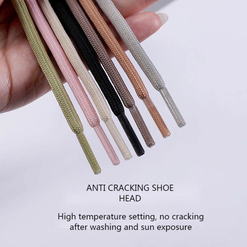 1 Pair Round Shoelaces Coconut 350 Black Angel 700 Classic Shoe Laces Tightly Woven Does Not Snag Shoelace For Sneakers