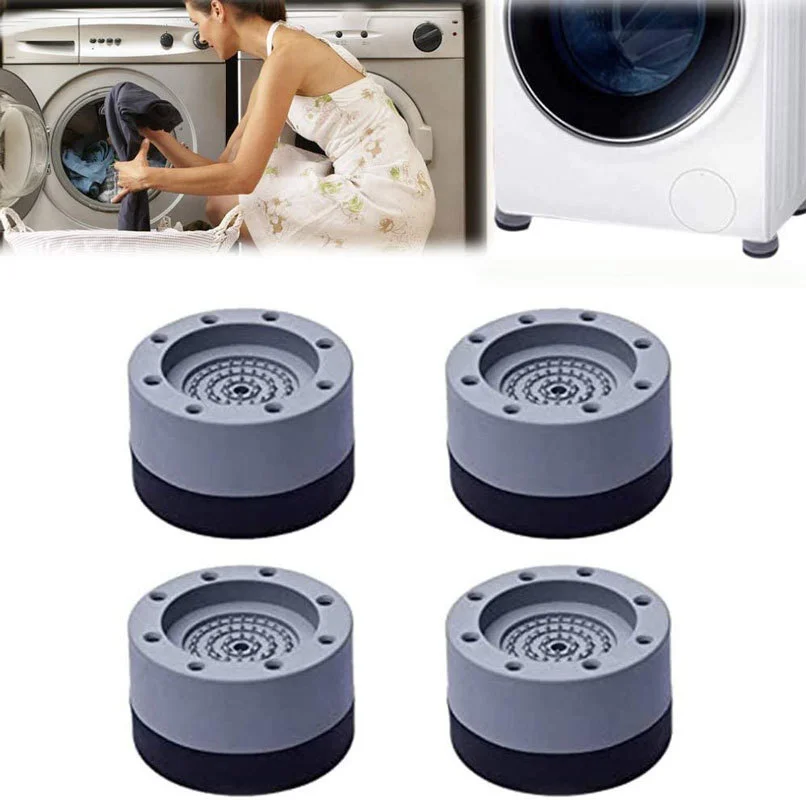 Anti-slip and Noise-reducing Washing Machine Feet Non-slip Mats Refrigerator Anti-vibration Pad 1 pcs Kitchen Bathroom Mat