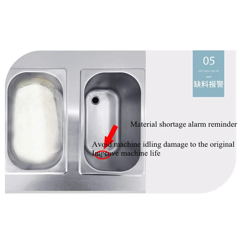 Soft Ice Cream Machines Commercial Sorbet Coolers Tricolor Desktop Sweet Cone Freezing Equipment Vending Machine 4