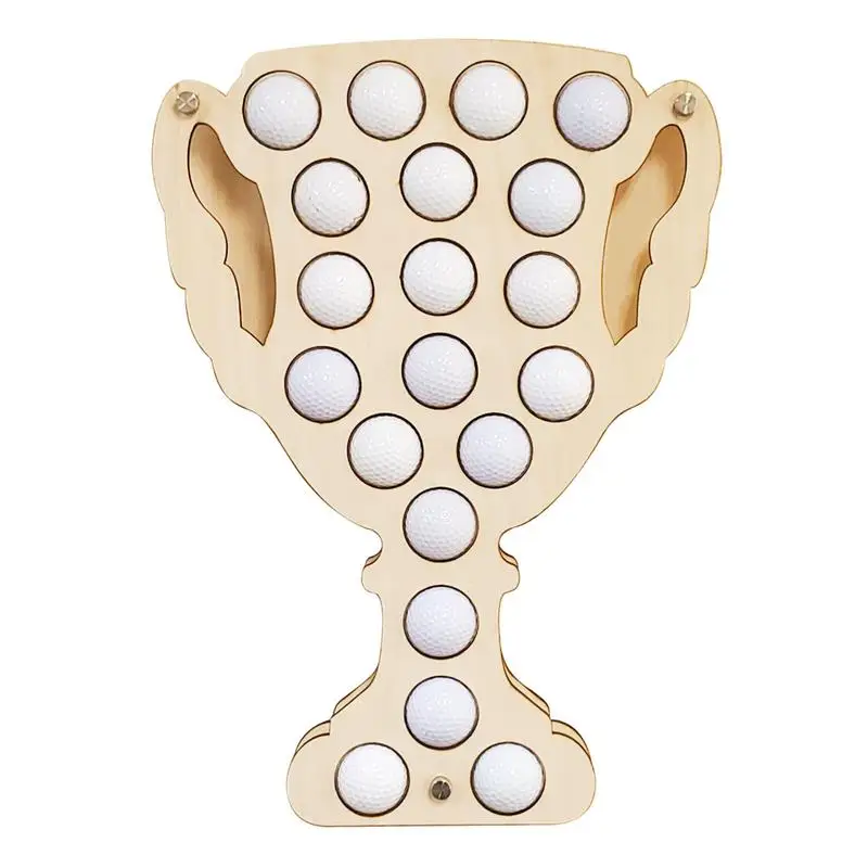 

1pcs Golf Ball Storage Rack Wooden Golf Ball Stand 28 Holes Wall Mounted Rack Holiday Gift Space Saving Mount Stylish Organizer