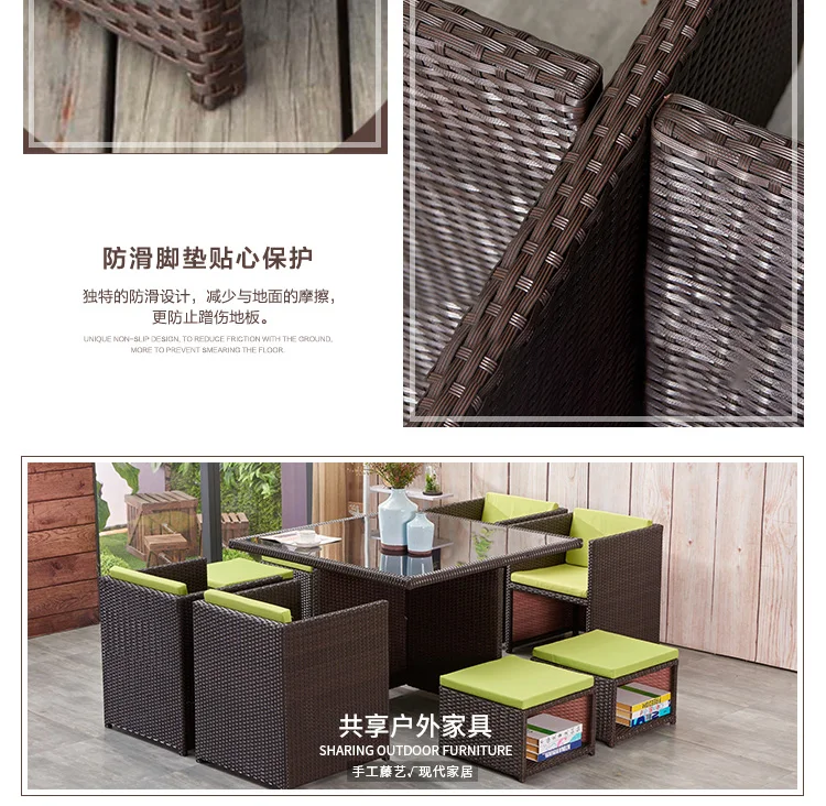 Luxury Garden Furniture Outdoor Sets Unique Modern Back Yard Patio Furniture Sets Rattan Lounge European Mueble Jardin Furniture