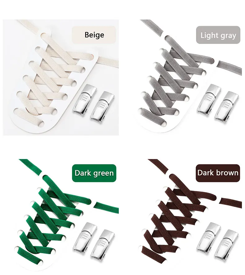 Magnetverschluss, keine Krawatte, Schnürsenkel ohne Krawatten, verbreiterte elastische flache Schnürsenkel, Sneakers, Kinder und Erwachsene, Schnürsenkel für Schuhe, Gummibänder – Detail 10