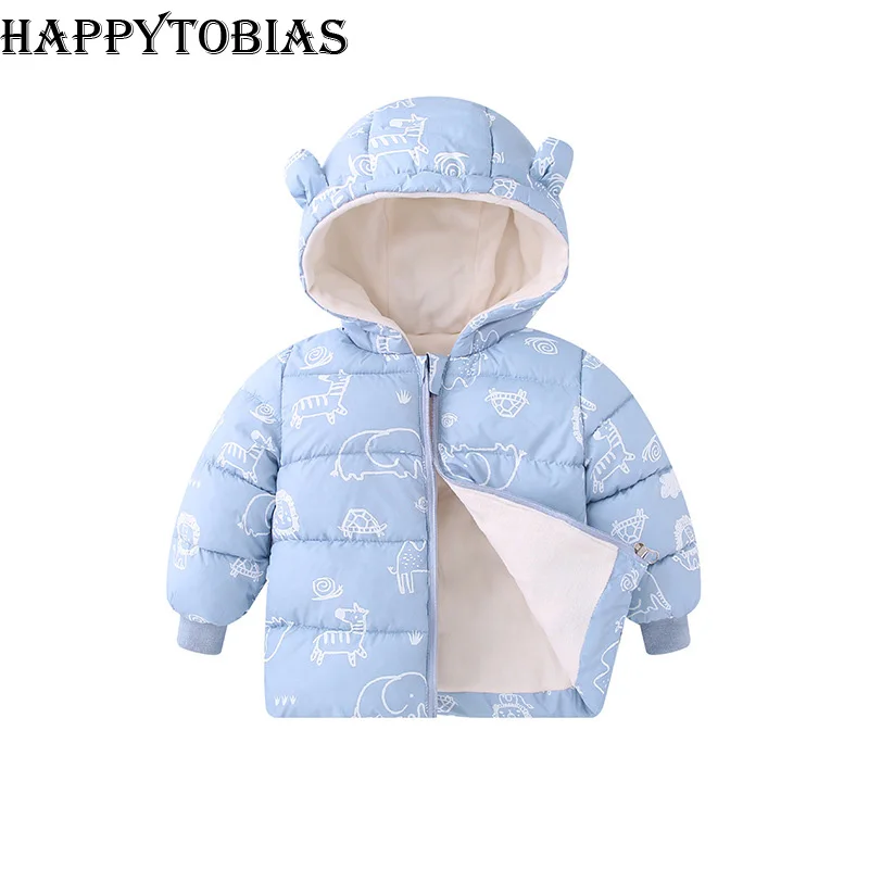 

Kids Down Cotton Wadded Jacket Fleece Coat Waterproof Boy Girls Cashmere Winter Thick Warm Zipper Hooded Outwear DJ01