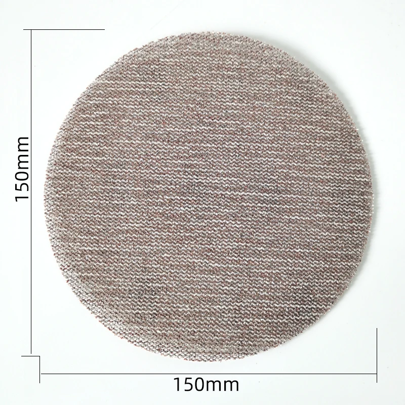 ATPRO 6인치 150MM 메쉬 샌딩 디스크 후크 앤 루프 먼지 없는 연마지 차량용 미르카용