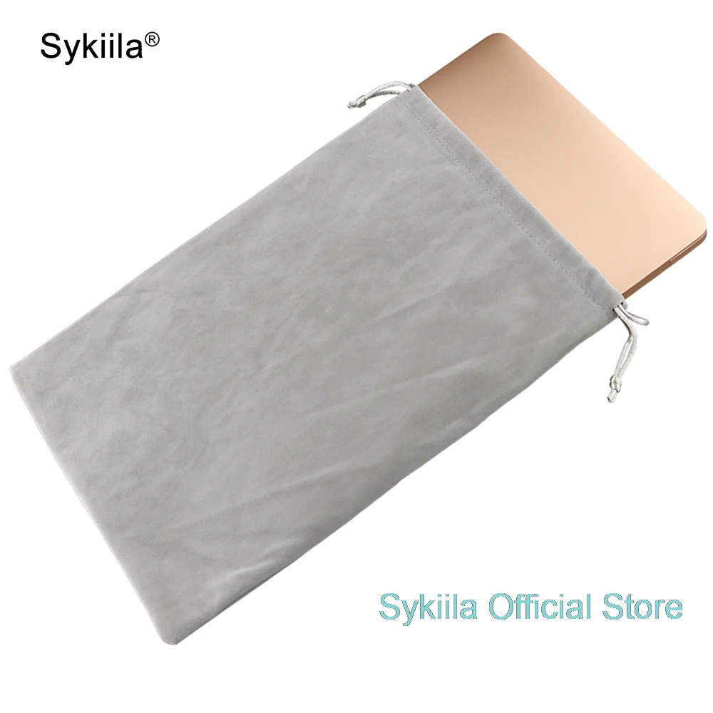 Generic Laptop Sleeve for MacBook Pro 14 Air 13 12 11 15 16 15.6 Inch NoteBook Gray Bag Drawstring Handbag Liner for HP Lenovo