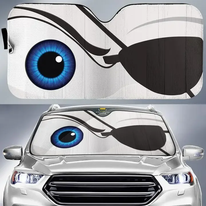 

Eye Patch Cartoon Custom Car Windshield Sunshades Block Sun Glare Durable Sun Shade Protect Car Interior Universal Fashion Decor