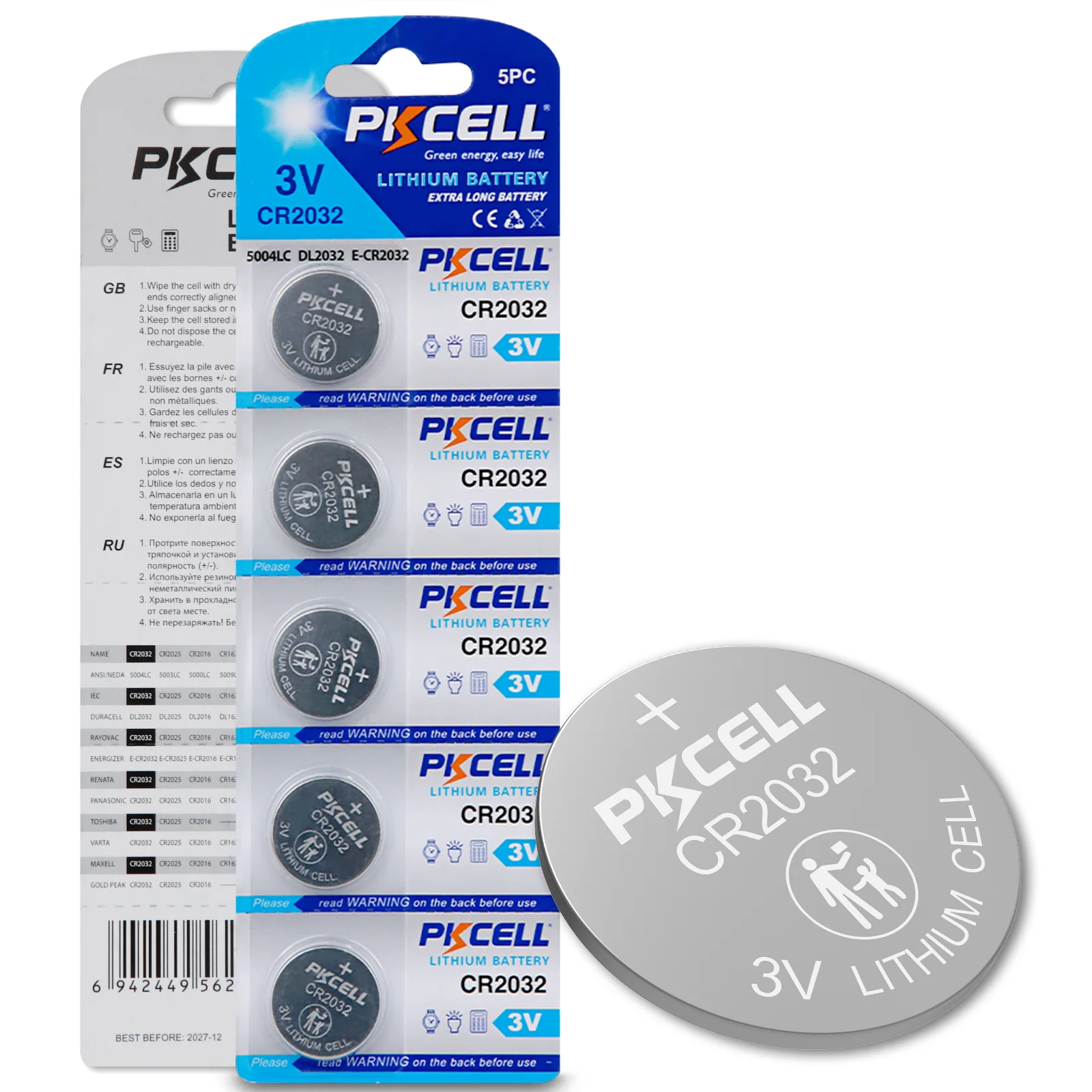 4 2032 Duracell Coin Cell Batteries - Lithium 3V - (CR2032, DL2032, ECR2032)