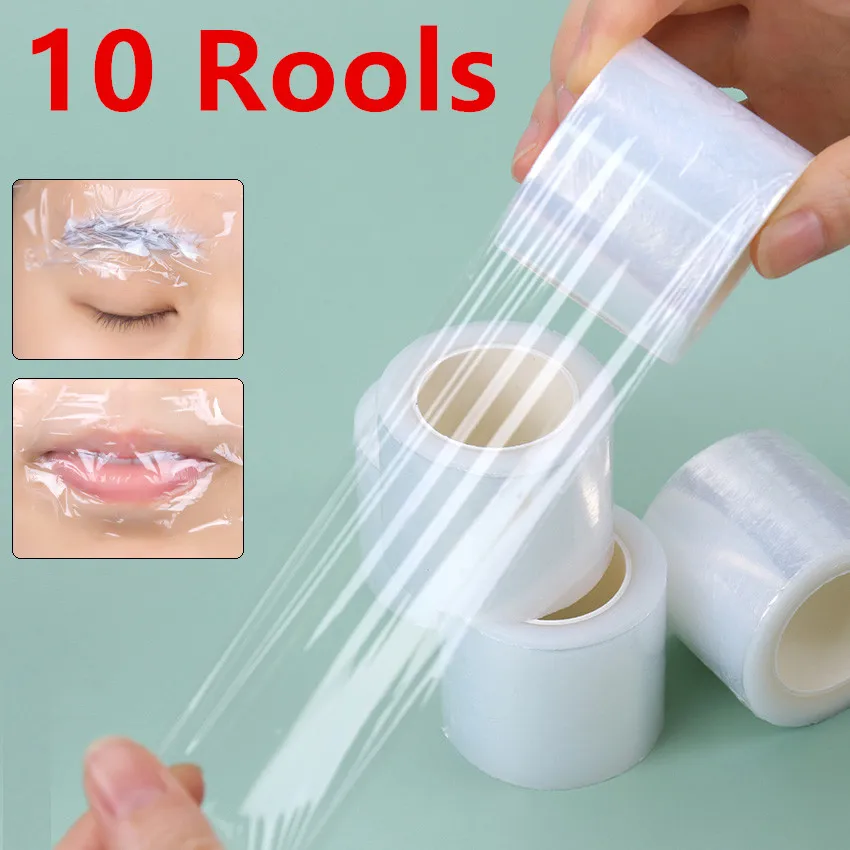 

10 Rolls Tattoo Clear Plastic Wrap Preservative Film for Permanent Makeup Tattoo Eyebrow Tattoo Accessories Wholesale