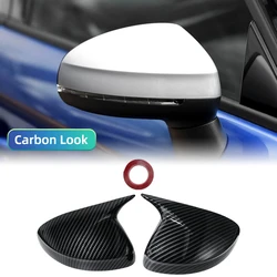 Enhanced Rearview Side Mirror Cover Wing Cap for Audi A1/S1/RS1 (2011 - 2018) - Sleek Exterior Door Accessory (Carbon fiber pattern)