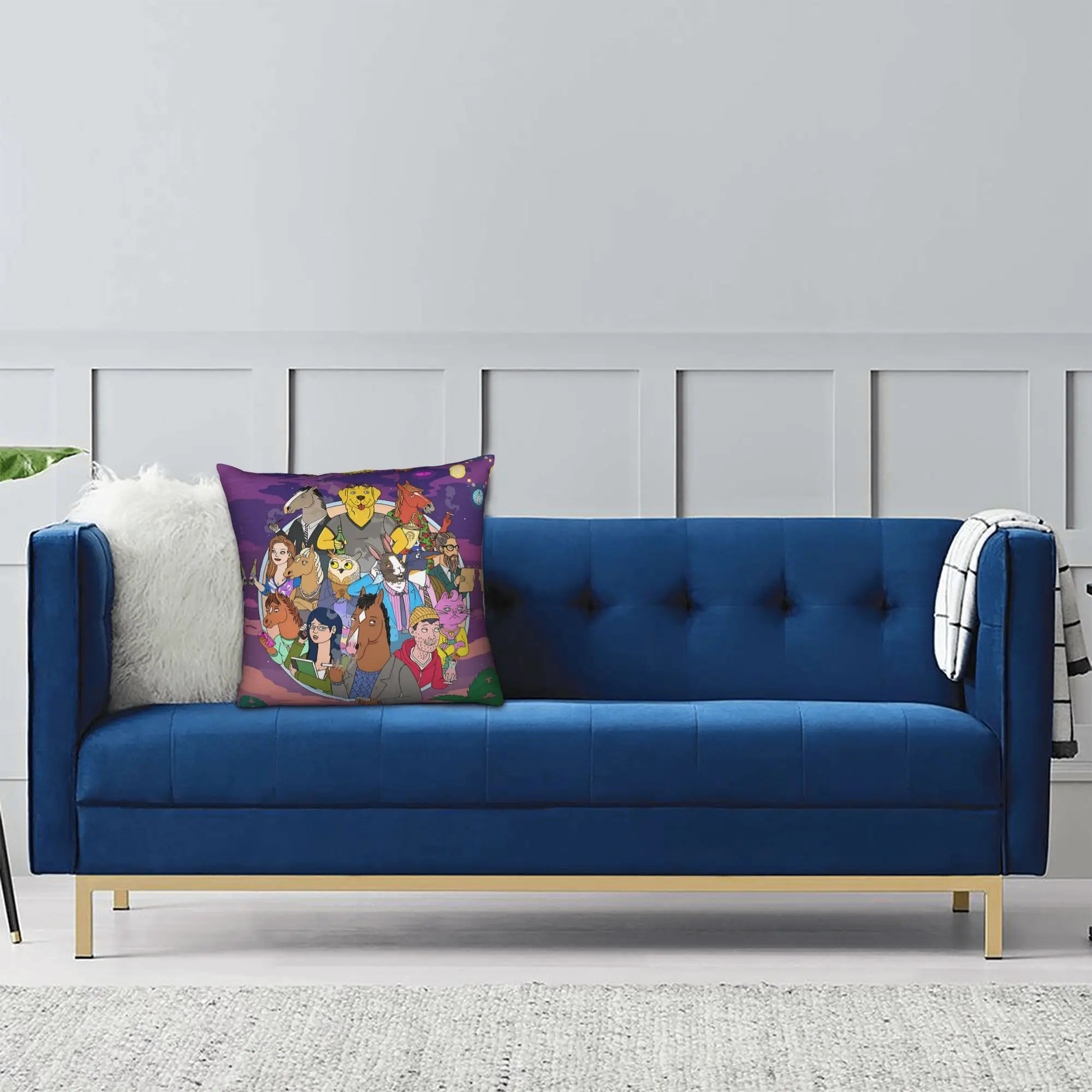BoJack Horseman Kissenbezug Design Kissenbezug für Wohnzimmer Sofa Vintage Kissenbezüge – Detail 9