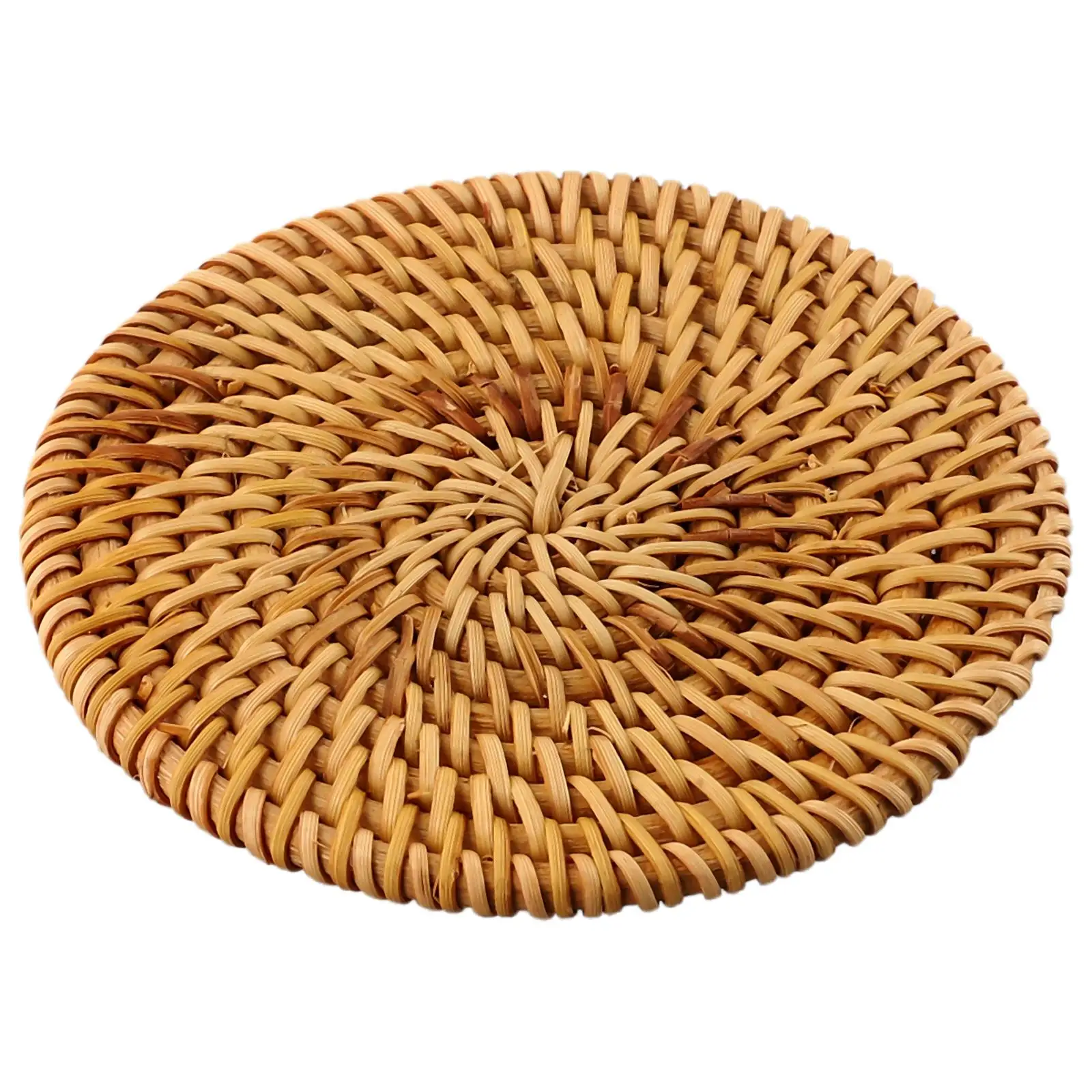 

Rattan Coaster Hand-woven Placemat Nordic Japanese Heat Insulation Pad Anti-scald Coaster Bowl Mat Tea Accessories Table Mat