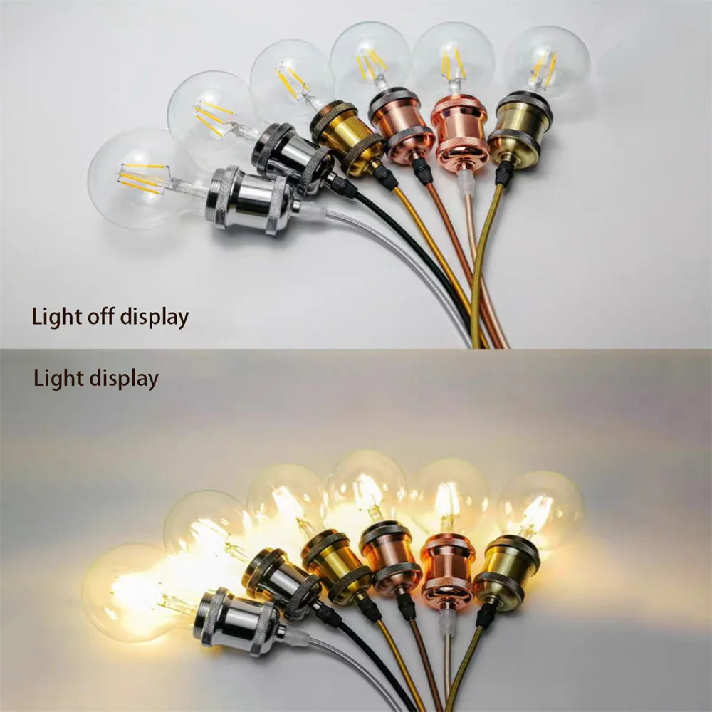 Vintage Retro Edison Lamp E27 Socket Pendant Lights Bulb Socket Screw Base Aluminum Light Industrial Retro Lamp Holder Fitting lamp holder lamp bulb holder lamp base